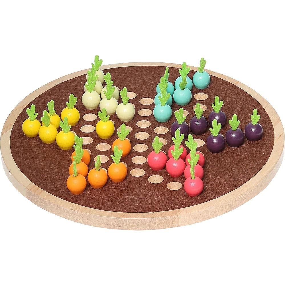 Vilac - A Trip Across The Vegetable Garden - Chinese Checkers, Wooden Toy, Montesso, Multicolored, 31 x 5 x 31 cm - Image 3
