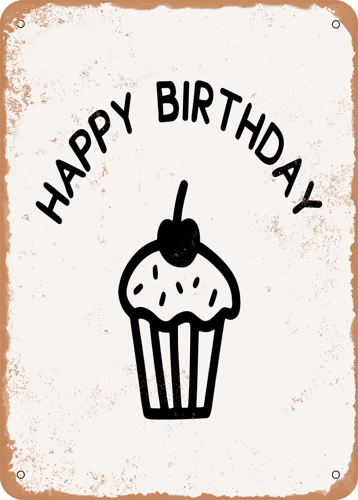 Metal Sign - Happy Birthday5 - Vintage Rusty Look home decor