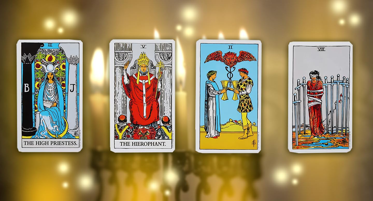 Retoo Karty do gry Tarot 78 kart Jeźdźców z instrukcjami dla doświadczonych i początkujących