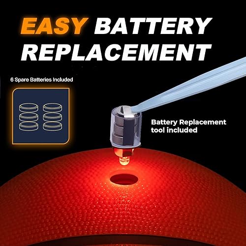 Vista 3 de Baloncesto que brilla en la oscuridad, baloncesto con luz LED, bola brillante nocturna, accesorios de regalo deportivo para niños y niñas de 8 a 12