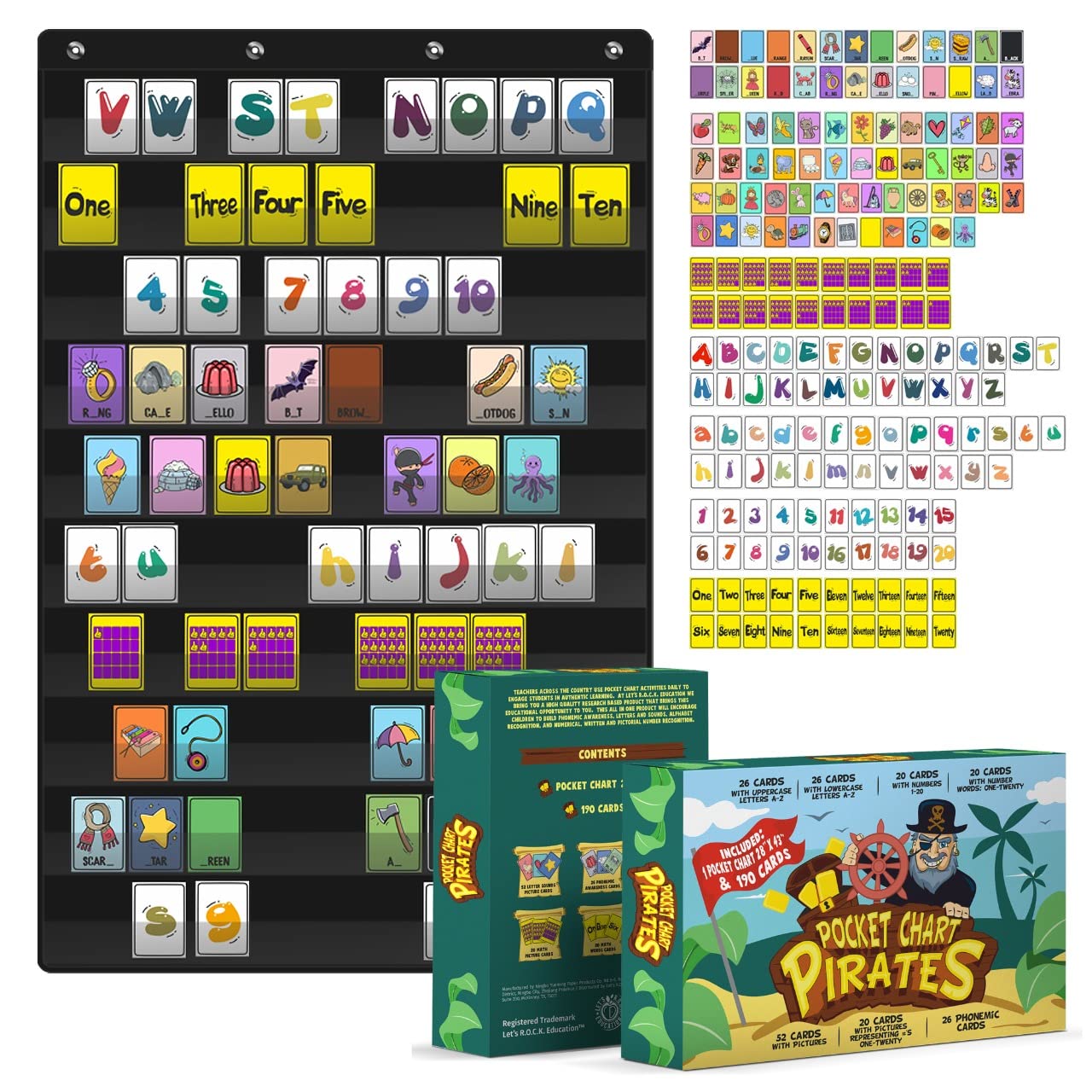 Buy Pocket Chart For Classroom With 190 Cards Kindergarten Learning