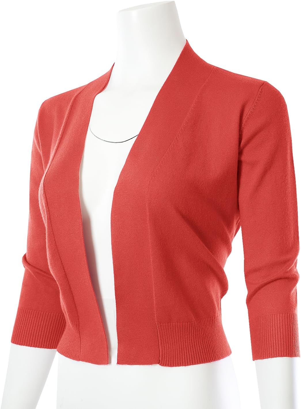 3/4 Sleeve Solid Open Bolero Cropped Cardigan for Women (S-3XL) - Image 2