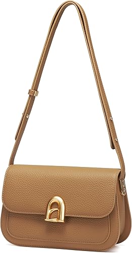 Miniatura 12 de LAFESTIN Genuine Leather Shoulder Bag for Women with Adjustable Strap, Crossbody Purses For Women, Designer Inspire Handbags negro, marfil (Black