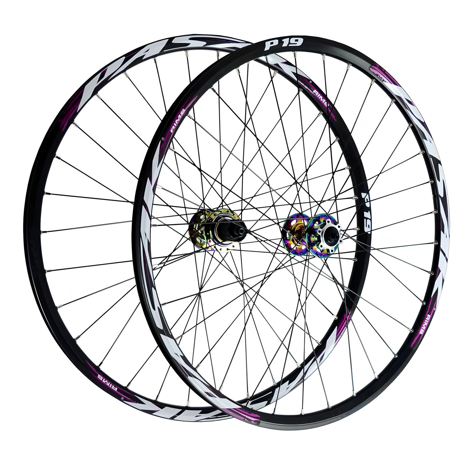 Juego de Ruedas AuroraXQ de 26/27,5/29" para Bicicleta de montaña, Freno de Disco, Cierre rápido, 32 radios, llanta de aleación de Doble Pared, Rueda Delantera/Trasera, Compatible