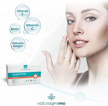 Naturagen Pro Collagen (Collagen) جمال 30 قطعة كيس من التفاح الأخضر بنكهة (النوع 1 والنوع 3-8000 مجم كولاجين متحلل)