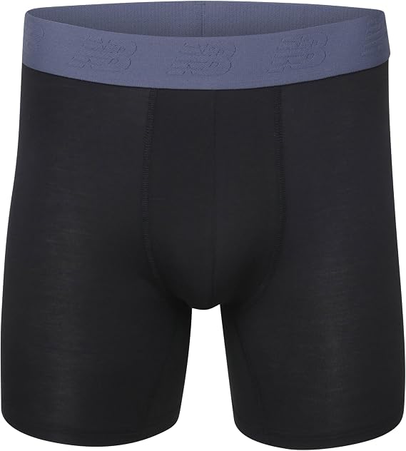 New Balance Men's Ultra Smooth Microfiber Lightweight Breathable Performance Boxer Brief Underwear (4 Pack)