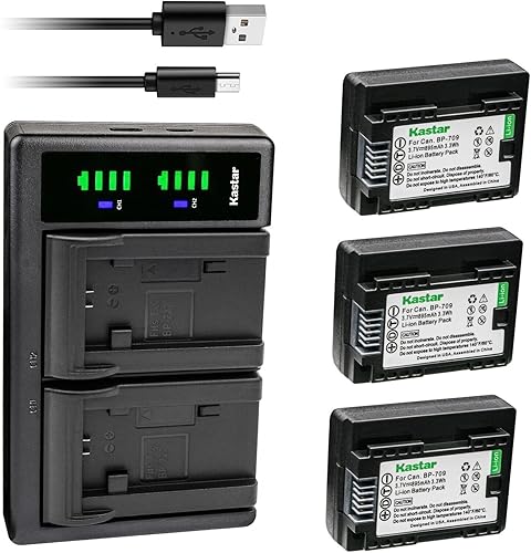 Miniatura 8 de Kastar BP-709 LTD2 USB Battery Charger Compatible with Canon LEGRIA HF M76 HFM76, LEGRIA HF M78 HFM78, LEGRIA HF M86 HFM86, LEGRIA HF M88 HFM88,