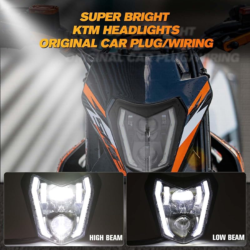 DREAMIZER Motorcycle LED Fényszóró E24 6500K Enduro ATV KTM Kompatibilis