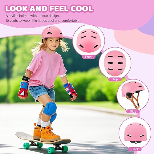 Miniatura 2 de WHALEZON Casco de bicicleta para niños de 3 a 5 a 8 a 14 años, para jóvenes y adultos, doble certificado CPSC y ASTM, monopatín, bicicleta, scooter,