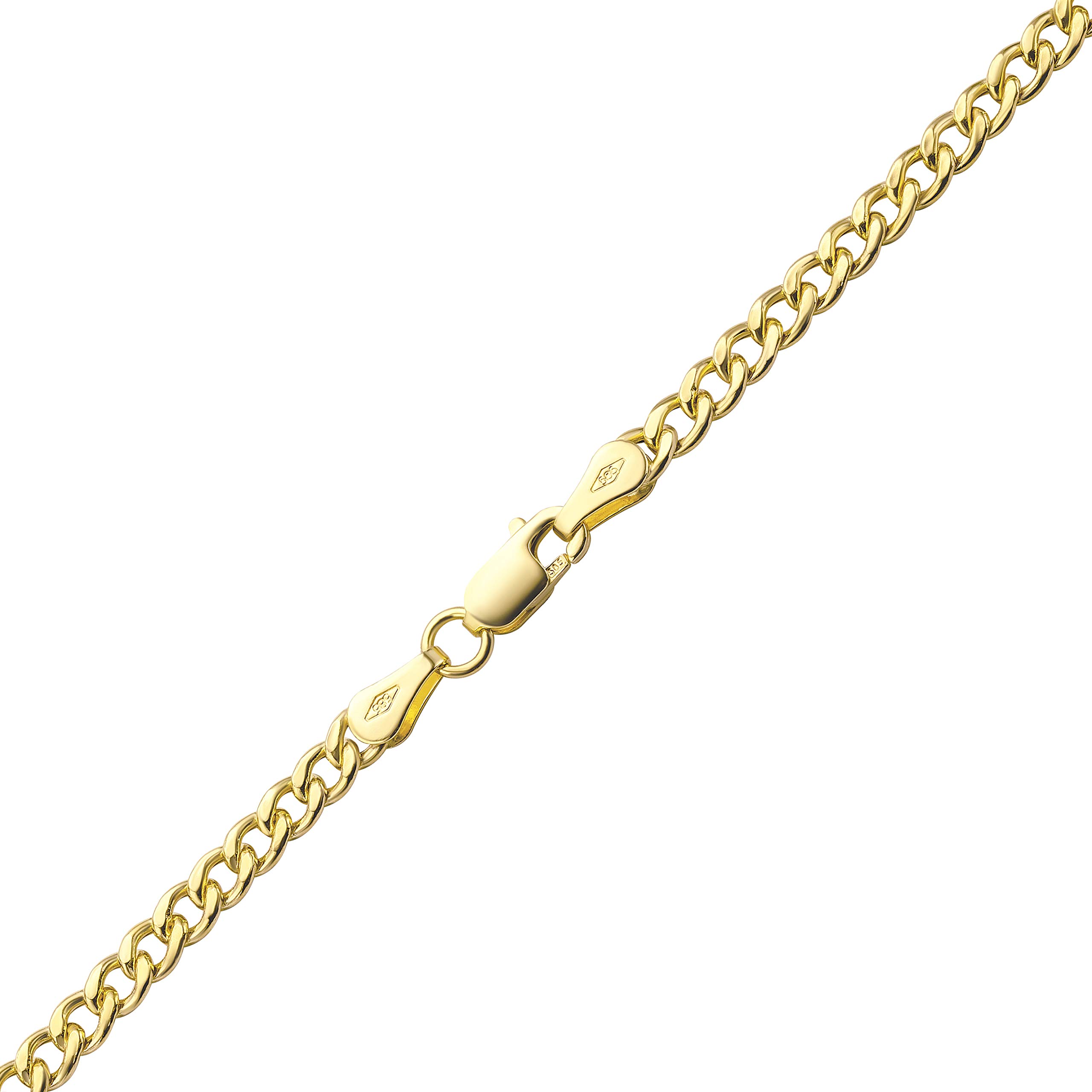 PRINS JEWELS 14 Karat / 585 Gold Panzerkette Gelbgold Unisex - Breite 3 mm