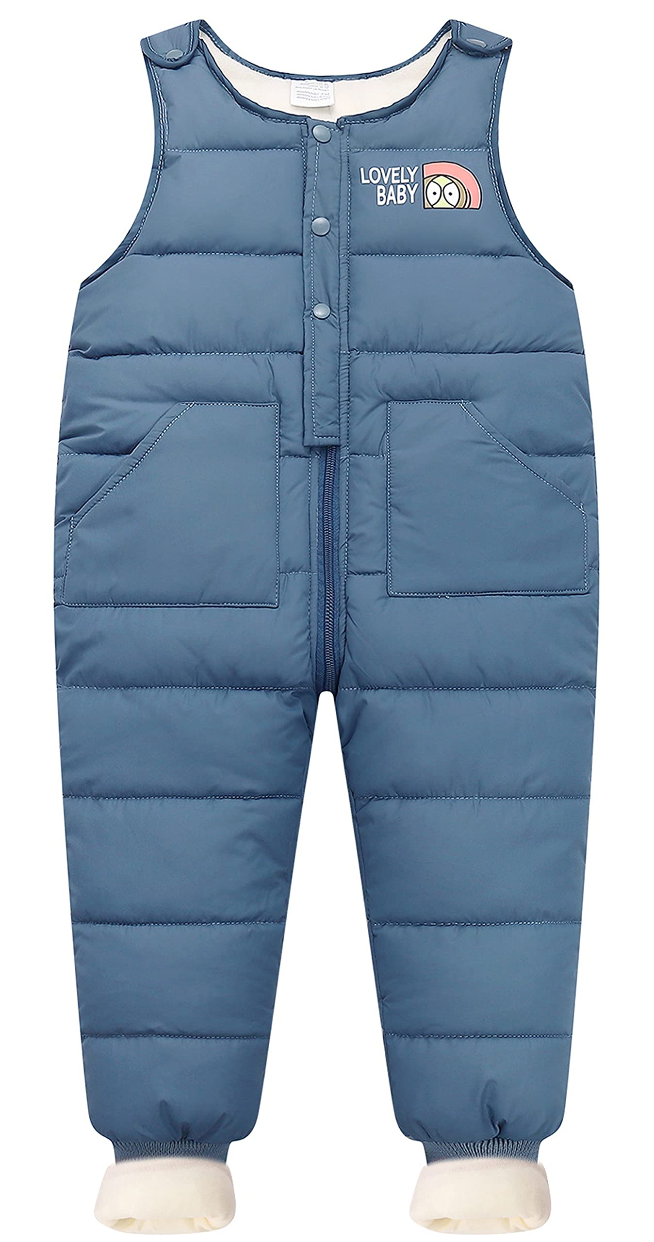 Salopette Hiver Bébé SEAUR - Sans Manches - Duvet Chaud - 6 Mois à 6 Ans - Pour Neige Et Froid