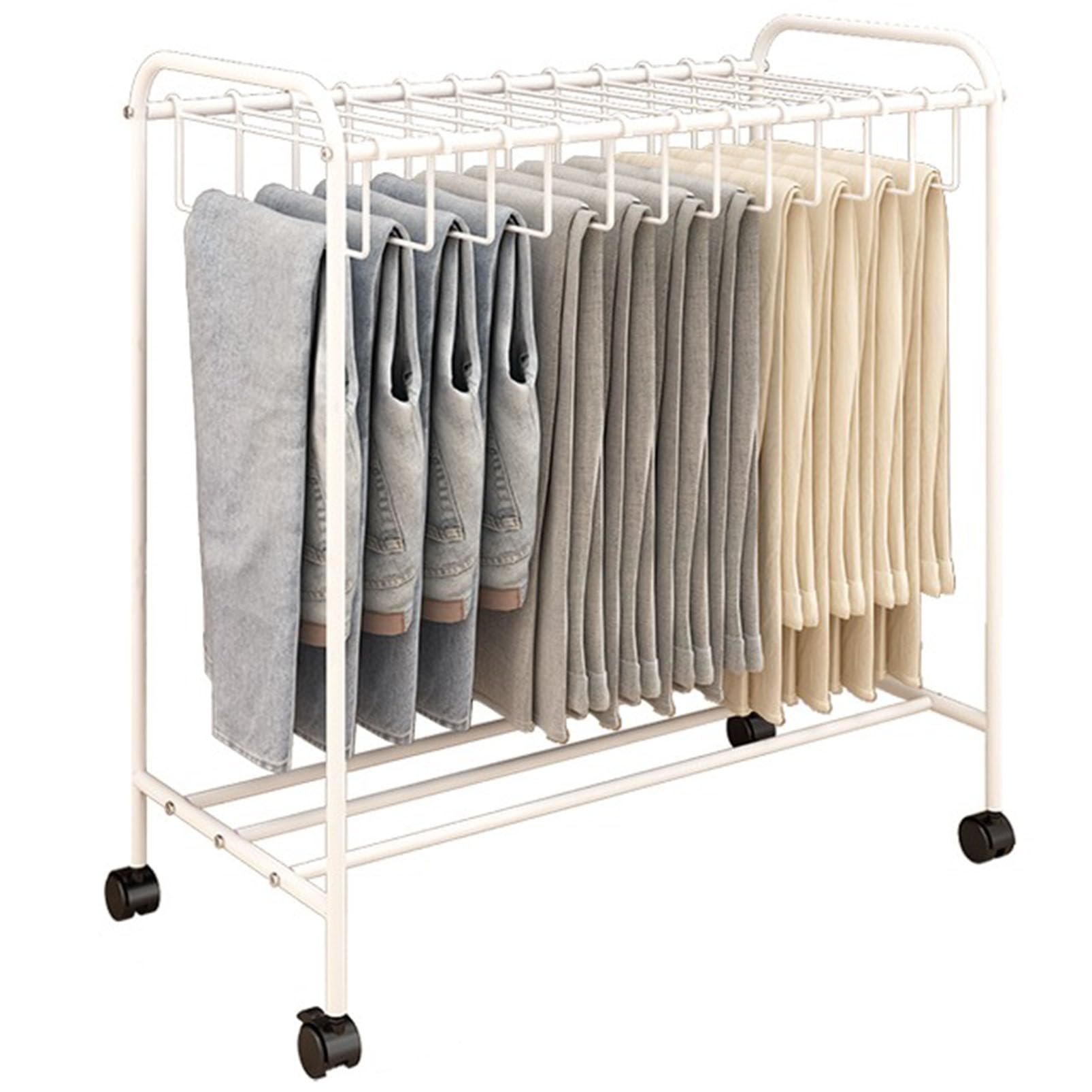 Barre à vêtements optimisée avec étagère de rangement pour pantalons intégrée