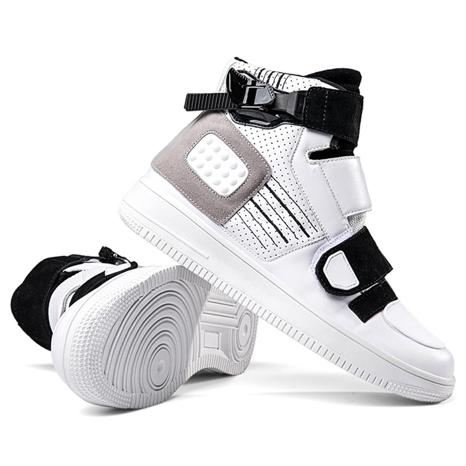 Scarpe da Moto da Uomo Stivali da Moto da Strada Leggeri Fibbia Antiscivolo con Supporto per Caviglia Scarpe da Equitazione da Motocross