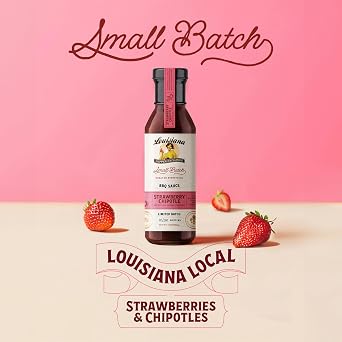 Louisiana Pepper Exchange Strawberry Chipotle BBQ Sauce, Gluten-Free, 12 Fl Oz, 2-Pack
