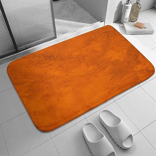 Tapetes de baño color naranja antiguo, antideslizantes, absorbentes, de microfibra suave, felpudo, decoración de baño, para cocina, dormitorio, 16 x