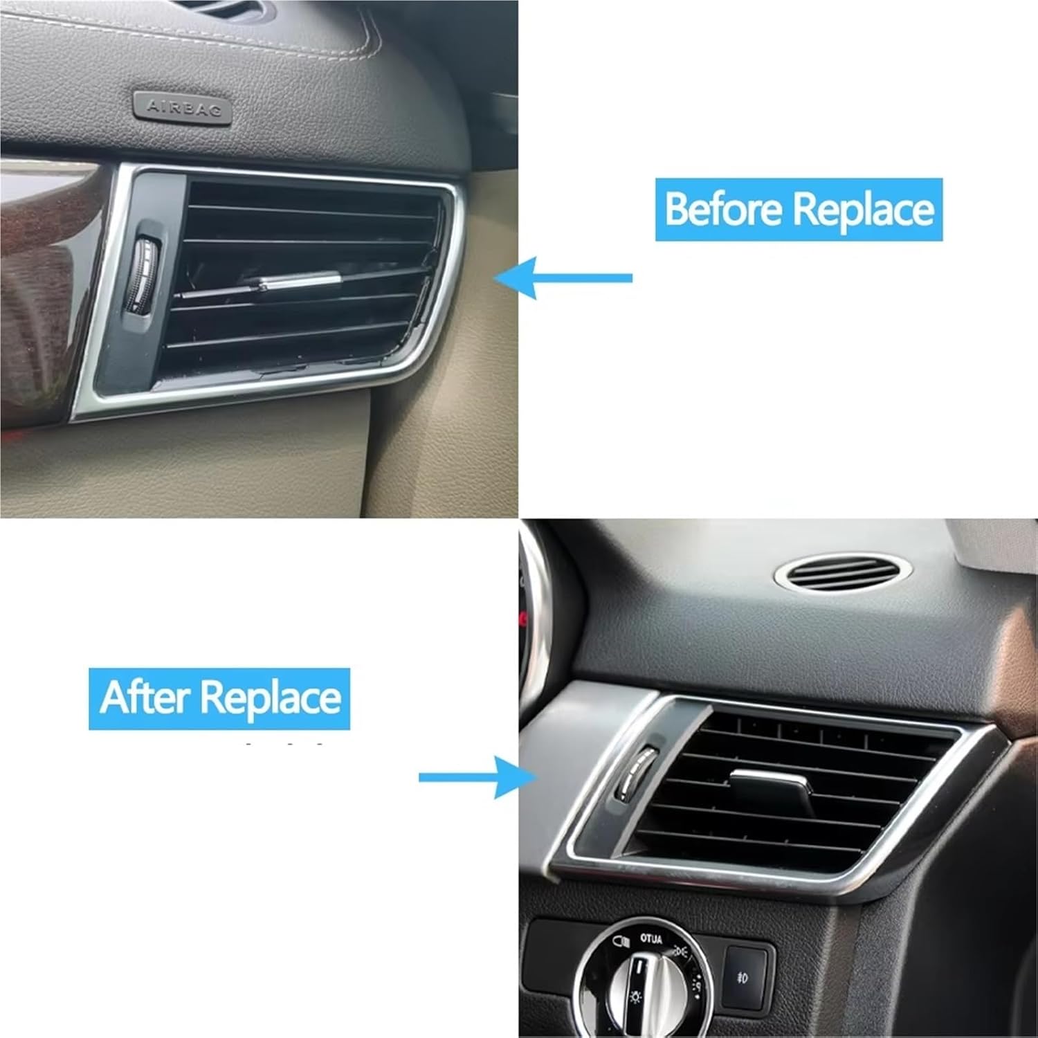 XJYCASMYSC 車用エアベントグリル Compatible With W166 W292 ML GL GLE GLS LHD