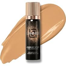LUMINESS Transfer Resistant Airbrush Body Coverage - Tattoo Cover Up Makeup Waterproof Full Coverage Foundation for Leg and Body, Bronzer & Tattoo Concealer, 18-Hour Wear, 1 fl oz
