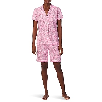 Lauren Ralph Lauren Short Sleeve Notch Collar Bermuda Pajama Set Women