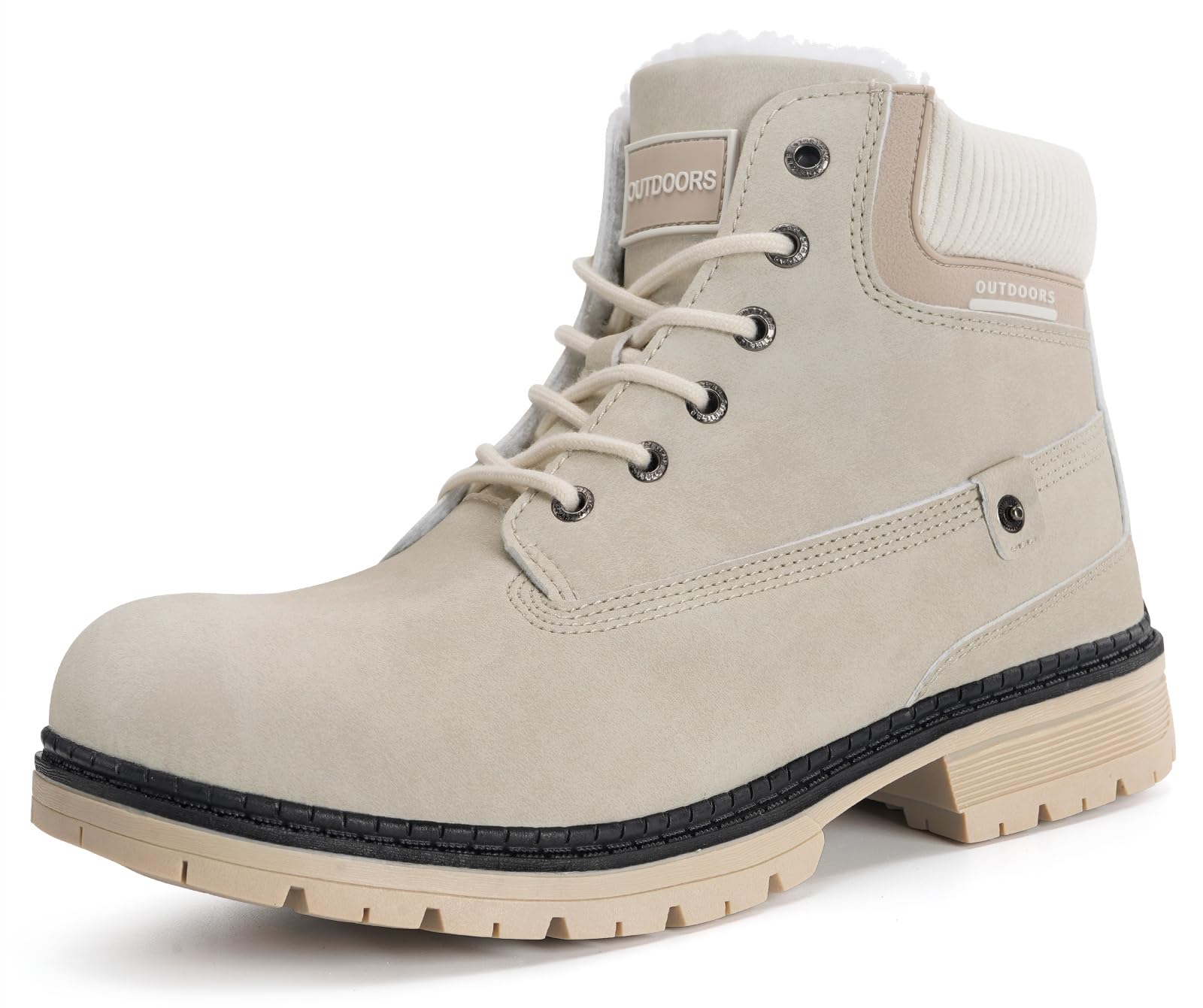 Stivali Uomo Donna Inverno Scarpe da Neve Caldi Snow Boots Impermeabili Stivaletti Pelliccia Stringate Outdoor