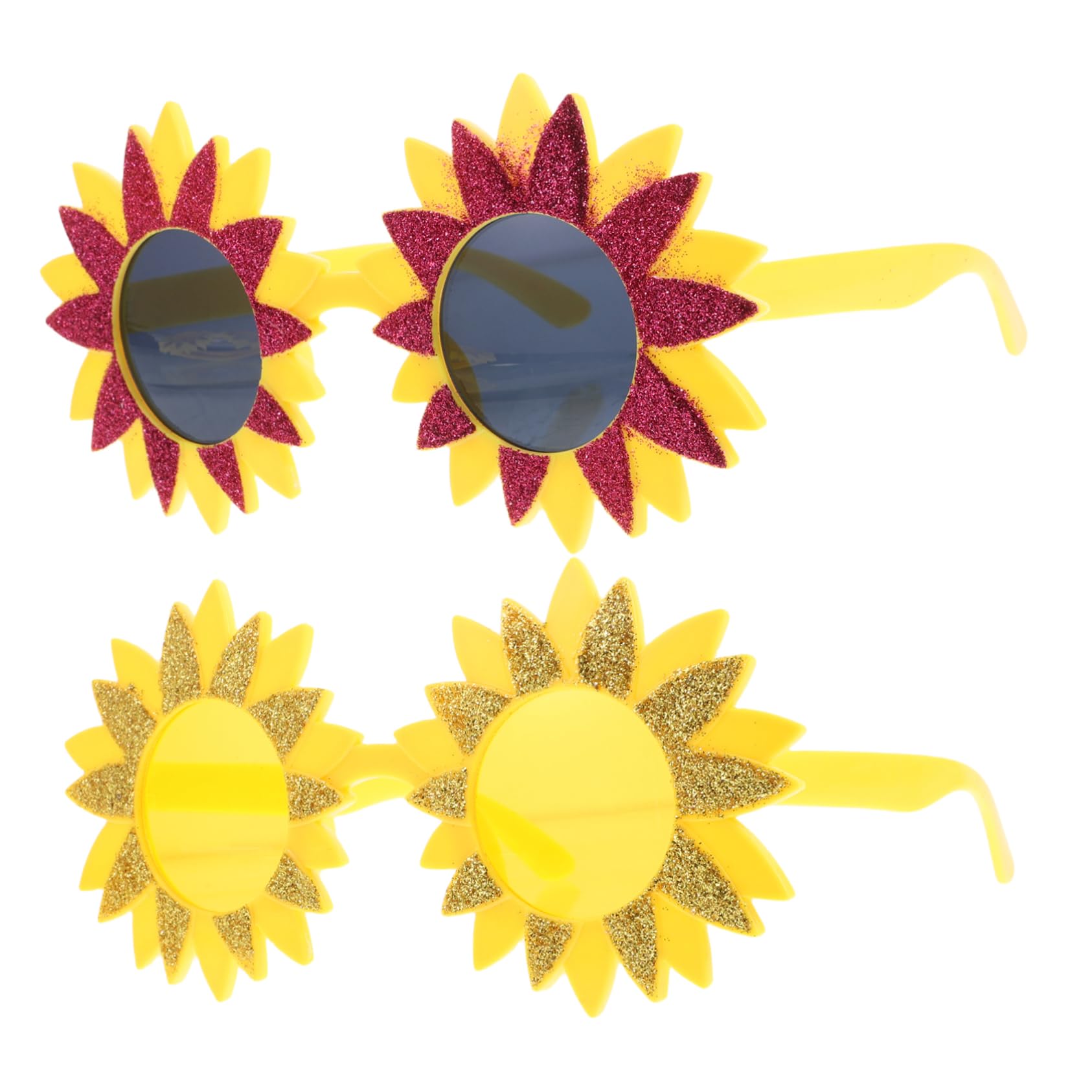 Ipetboom Summer Fun Hawaiian Sunflower Sunglasses Novelty Party Glasses for Adults Beach Festival Accessory