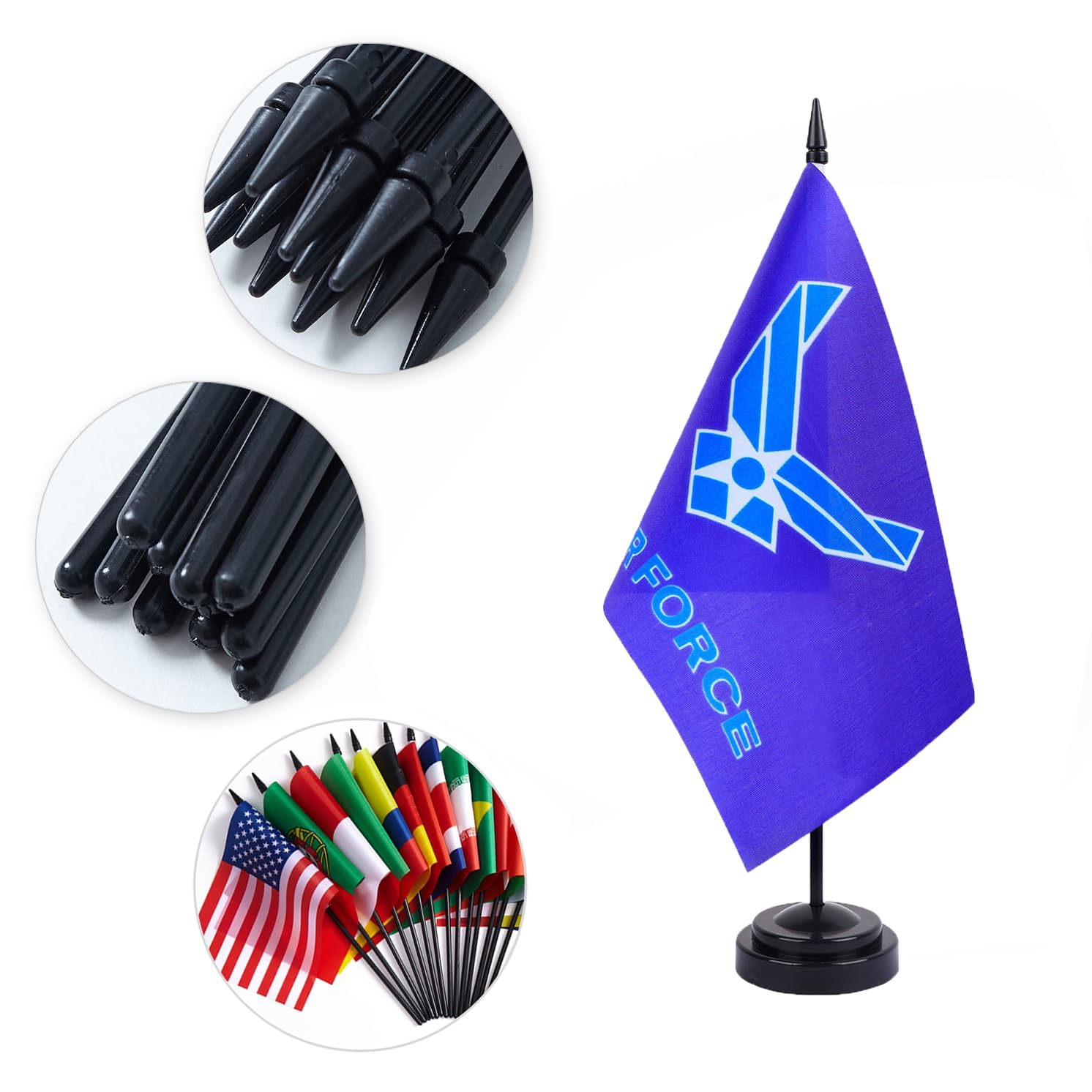 WXTWK American Flag Table Flag - Mini Desk Flag On Stand