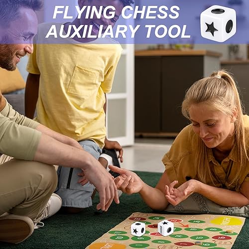 Miniatura 7 de Ouligay Juego de dados de centro izquierdo y derecho, juego de dados LRC con 3 dados y 40 dados de fichas de colores para centro izquierdo y