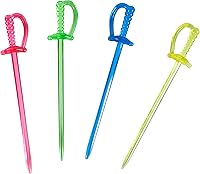 Vista 2 de Jacent Palillos de cóctel de espada de plástico multicolor, 40 unidades por paquete, 1 paquete