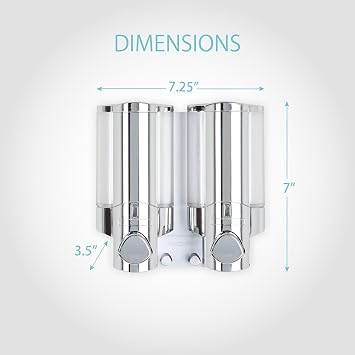 Better Living Products 76245-1 AVIVA Two Chamber Dispenser, Chrome