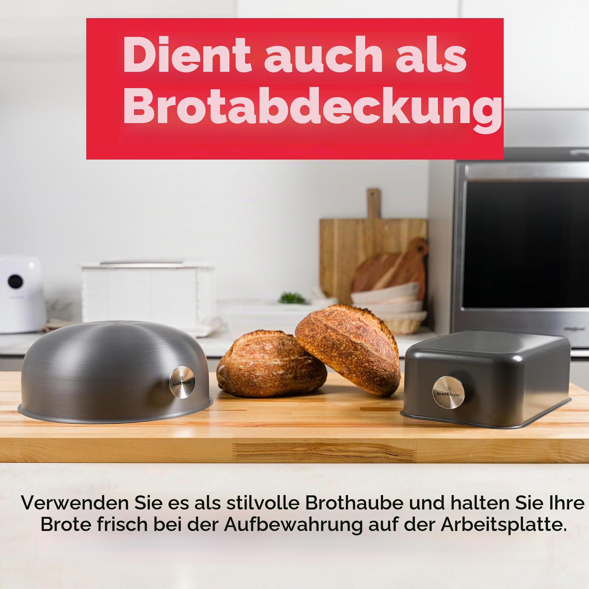 Brod & Taylor Ultraleichte Backschale für Sauerteigbrot (Boule) - kein Vorheizen nötig für knusprige Kruste und gleichmäßiges Backen