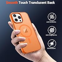 Vista 1259 de SUPFINE Funda magnética para iPhone 11 con protector de pantalla (compatible con MagSafe) (protección contra caídas de grado militar), translúcida