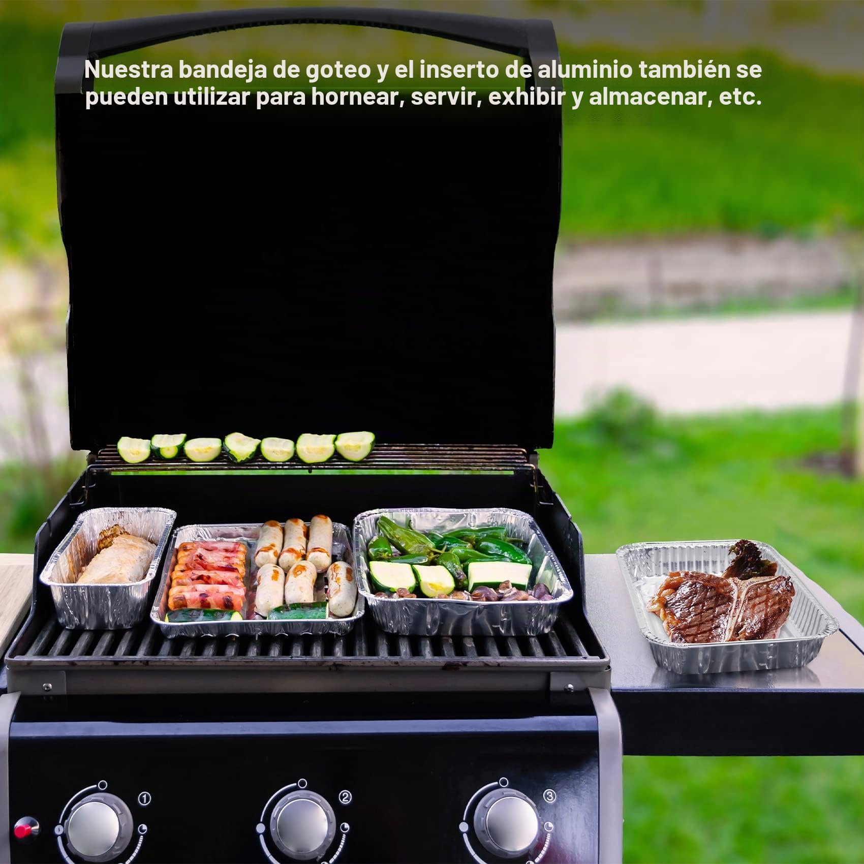 onlyfire Kit de Bandeja de Recolección de Grasa de Aluminio para Barbacoa,Compatible con Parrillas de Gas Weber Genesis I&II 200/300 & Spirit II 200/300 Series y Weber Traveler