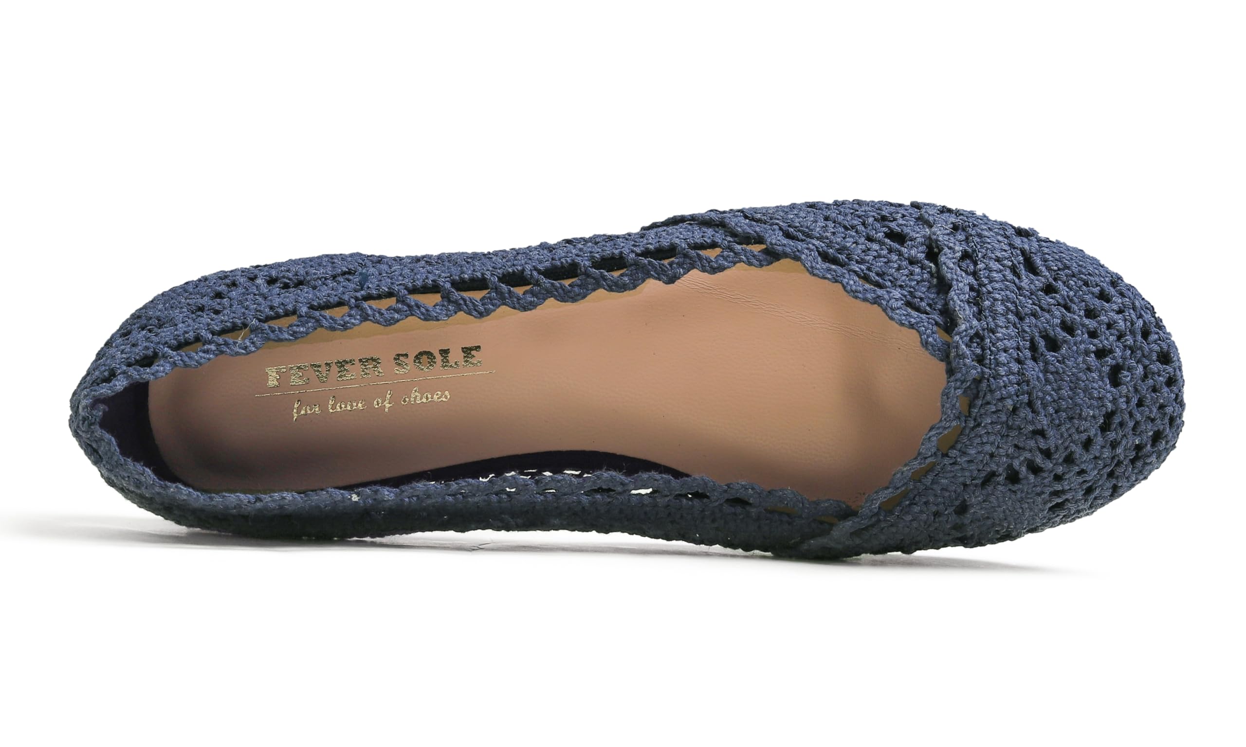 Feversole Damskie klasyczne baleriny, profilowana podeszwa