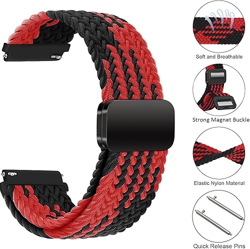 Miniatura 4 de Correa deportiva trenzada de nailon de liberación rápida de 0.866 in, compatible con Samsung Galaxy Watch 3 de 1.772 in1.811 in (2019)Gear S3