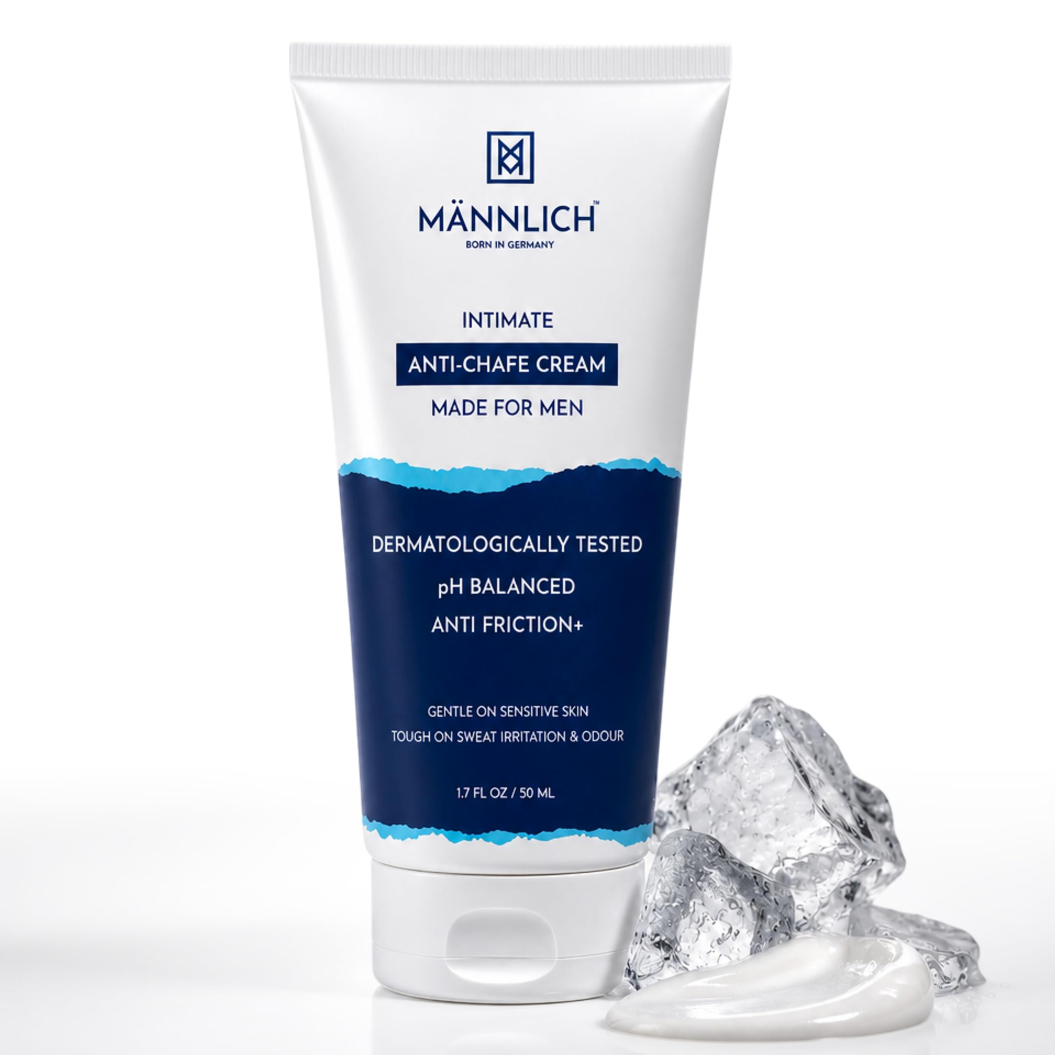 Mannlich Anti Chafing Cream for Men, Anti-Rash Cream for Intimate Areas, Reduces Inner Thigh Rashes from Sports and Fitness Activities, Prevents from Sweat, Odor, Irritation & Rashes | Dermatologically Tested | 50ml-image-9