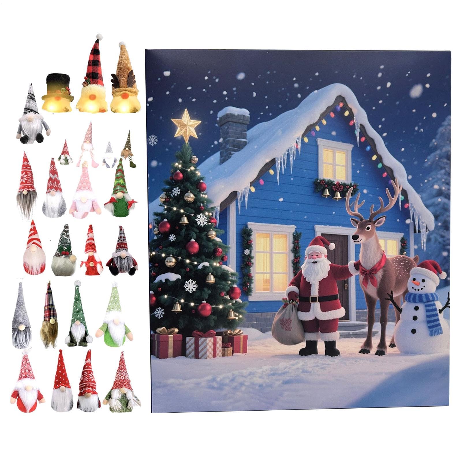 Calendario de Adviento de Navidad 2025 – 2025 Adviento de Navidad | 24 días | Decoración coleccionable para el hogar para adolescentes, niños, niñas, adultos, mujeres, de cumpleaños
