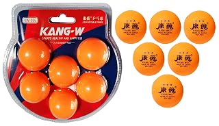 UDKI Table Tennis Balls - Pack of 6 (Orange) Size 40 mm - Durable, High-Performance Quality Table Tennis Balls for Practice & Tournaments