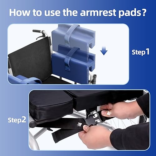 Miniatura 4 de Cojín de apoyo lateral ajustable para silla de ruedas con cuña de espuma, accesorio estabilizador para cómodas almohadillas laterales de silla