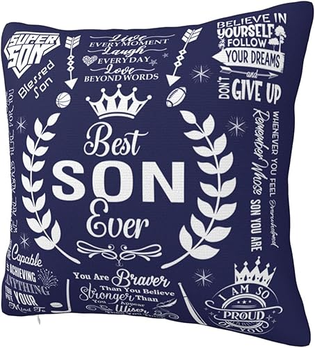 Miniatura 7 de Regalos para hijo de mamá, regalos para hijo de 18 x 18 pulgadas, regalos de cumpleaños para hijo, regalos para el mejor hijo de papá, ideas de