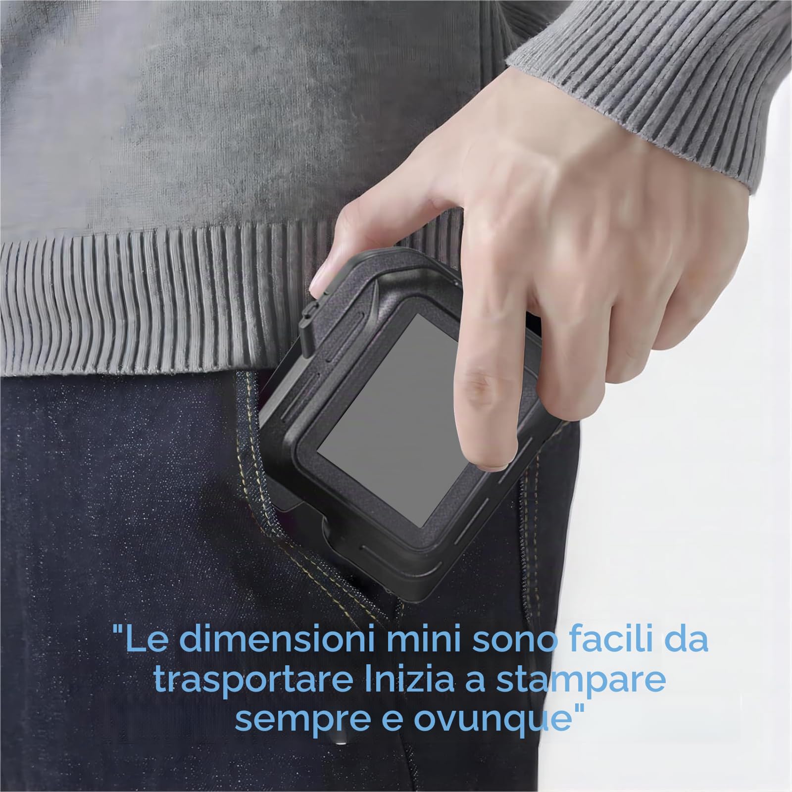 Mini stampante a getto d'inchiostro E98, stampante a getto d'inchiostro portatile con ugello da 12.7mm e touch screen 2.8" per testo codice di lotto logo data Stampa su qualsiasi superficie