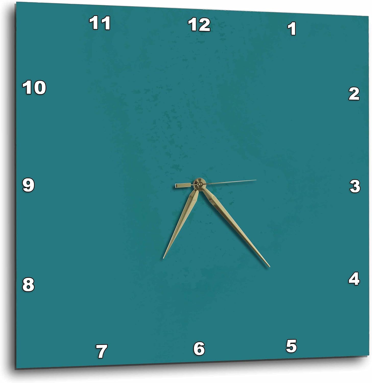 3dRose Image of Solid Teal Water Color - Wall Clock, 10 by 10-Inch (DPP_223508_1)