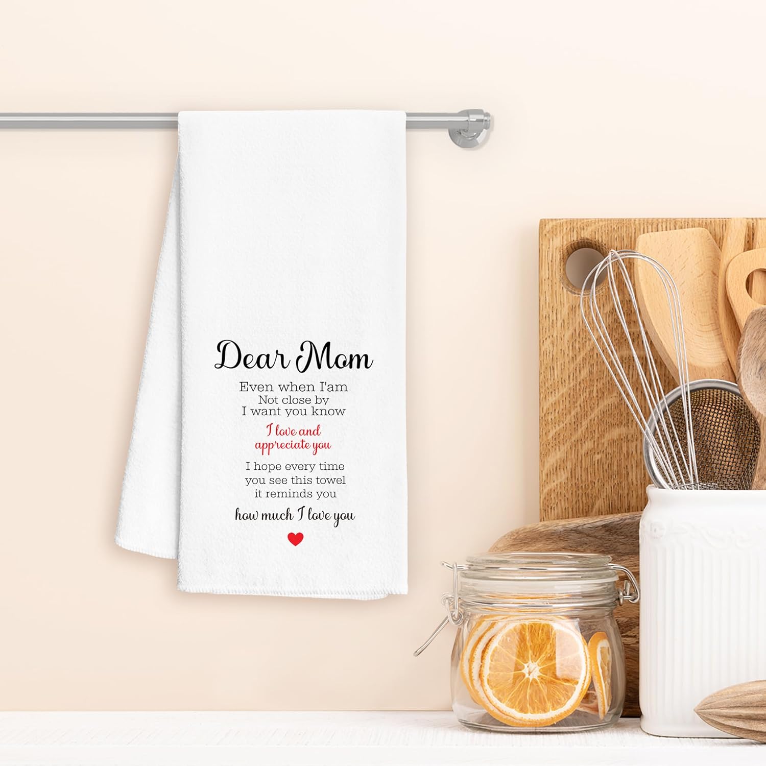 Mom Kitchen Towels - I Love You Mom Gifts for Birthday or Mothers Day, 1624 Inches - Image 4