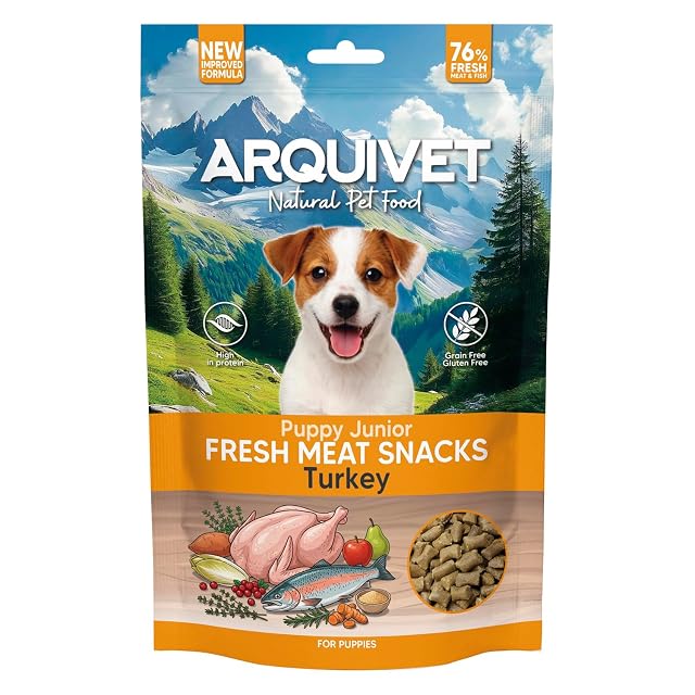 Arquivet Snacks de Carne Fresca Puppy Junior, 800g, para Perros Cachorros