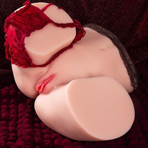 27 LB Male Masturbator with Vagina and Anal Sex Doll Pocket Pussy Ass Lifelike Masturbators Bubble Butt Stroker Realistic Sex Toys for Men Masturbation Adult Toys Men’s Sex Orgasm