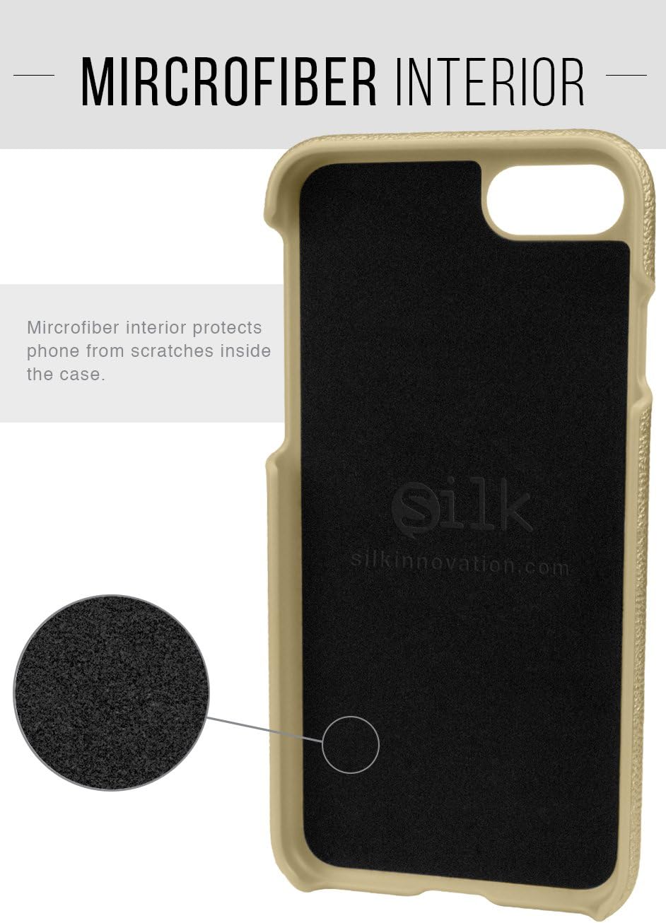 Smartish iPhone SE/8/7 Fashion Case - Sofi Case for Apple iPhone SE 2020 & iPhone 7/8 [Slim Fit Lightweight Glam Grip Cover] [Silk] - Goldilocks
