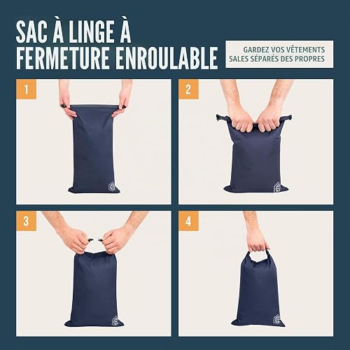 Compression Packing Cubes for Travel- Packing Cubes and Travel Organizers, Navy Blue, 6Piece - 5
