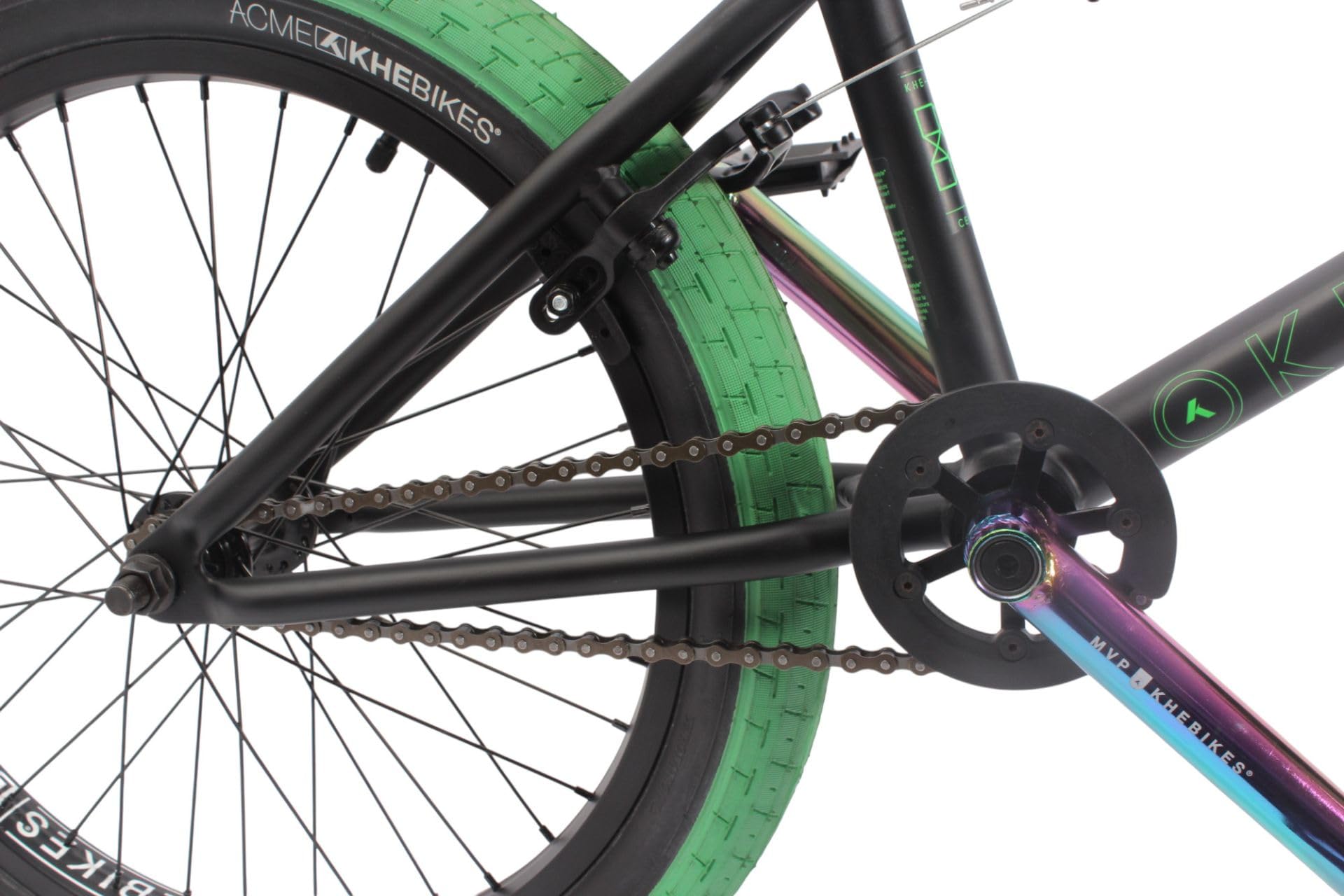 KHEbikes KHE Centrix BMX da 20 pollici – Parti Oil Slick – 10,6 kg – Rotore Affix – Manovella CrMo – Pneumatici da 2,4" – Bicicletta Freestyle per Street, Park, Pumptrack – Modello 2025 Qualità