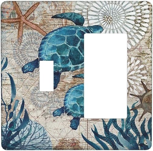 Miniatura 21 de Placa de pared dúplex de receptáculo de dispositivo de 1 gang de madera envejecida blanca gris con veta de tablón, cubierta de enchufe eléctrico de