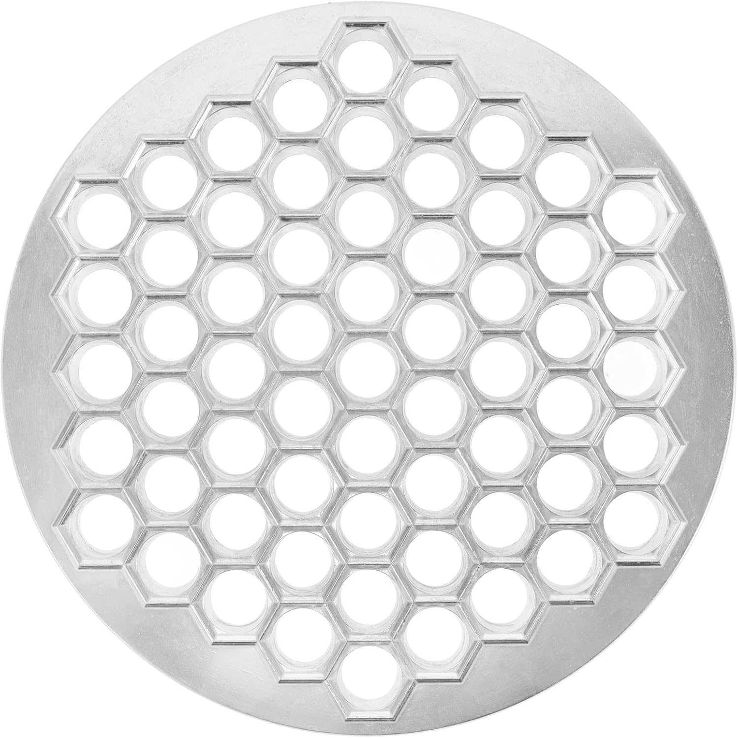 KICHOUSE Russian Pelmeni Maker Dumpling Mold with 61 Holes Aluminum Alloy Kitchen Tool for Homemade Ravioli Potstickers and Wonton Dough Press
