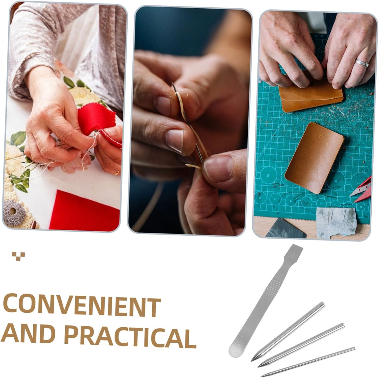 Toddmomy Lacing Stitching Needles and Smoothing Tool Crafting Bracelet Making and Baseball Gloves Weaving Kit
