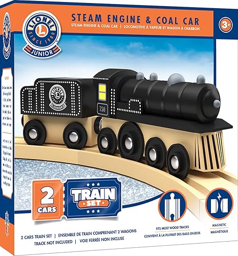 Miniatura 10 de MasterPieces Lionel Santa Fe Cargo - Juego de tren de madera de 3 piezas, con licencia oficial para niños y niños